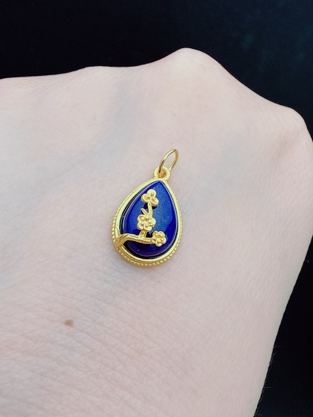 SGP32 S925 Sterling Silver Lapis Pendant